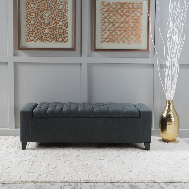 Ilchester upholstered flip store top storage bench